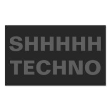 TECHNO SILENCIOSO Adesivo cinza no preto