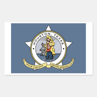 Retangular Um novo sinalizador para o adesivo Houston