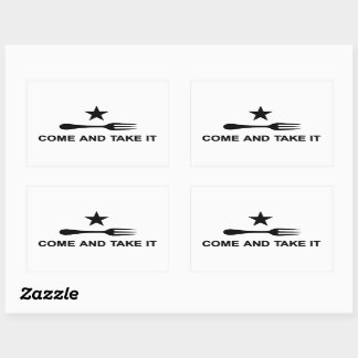 Retangular Venha e pegue o adesivo