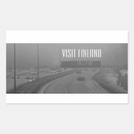 Retangular Visite o adesivo da Finlândia