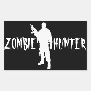Retangular ZOMBIE HUNTER - Adesivo