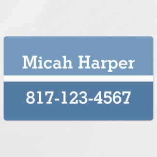 Retângulo do Rótulo adesivo do Bloco de Cor Azul