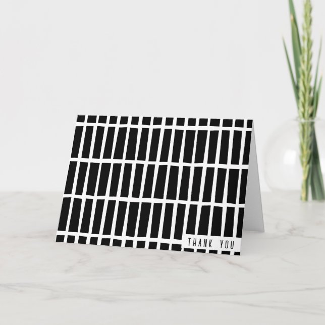 Retângulo Irregular Moderno Obrigado Cartões (Frente)