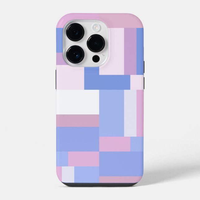 Retângulos de Blocos de Cor Geométricos - Rosa e A (Verso)
