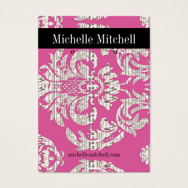 Retentor de ressonância - Cartão de visita rosa (Frente)
