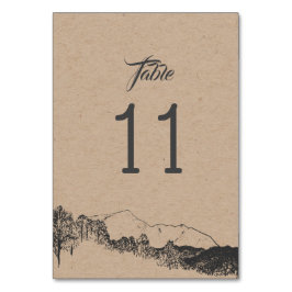 Retirada De Montanha ⎢ Cartão De Mesa De Casamento