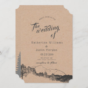 Retirada de Montanha Convite Para Casamento