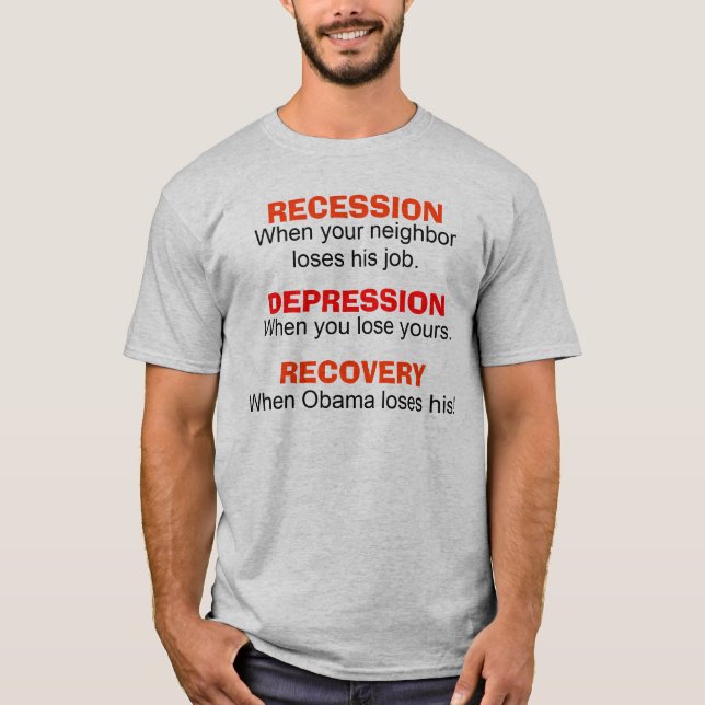 Retirada, depressão, recuperação - t-shirt cómico (Frente)