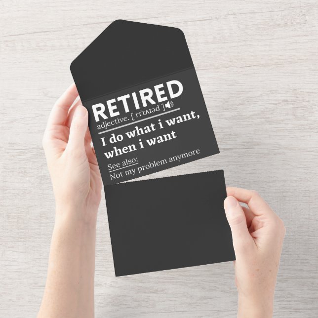 retired definition, funny retirement, retired (Tearaway)