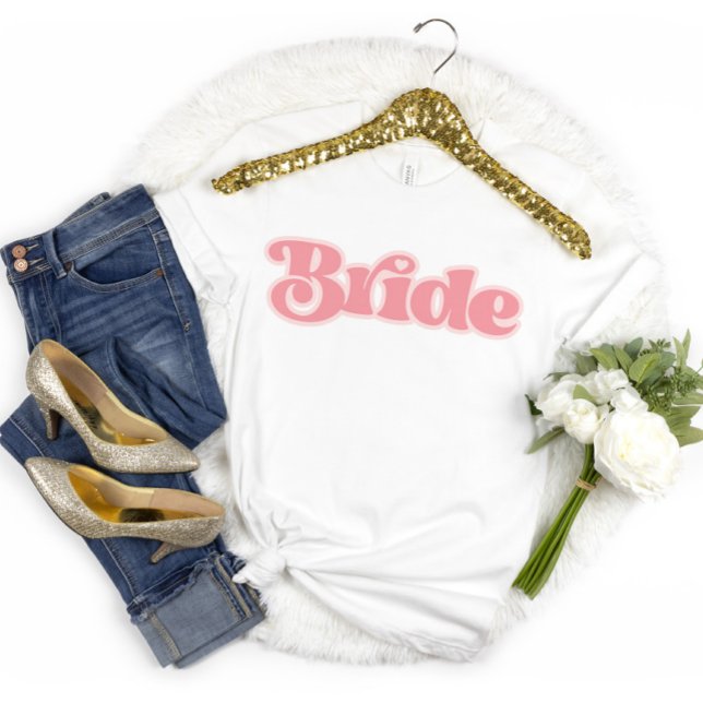 Reto Script Bachelorette Bride T-Shirt (Criador carregado)