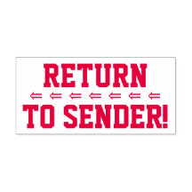 "Retornar ao Remetente!" & Setas Carimbo de Borrac