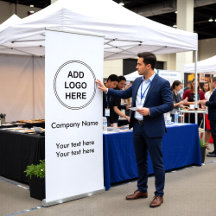 Design de logotipo de banner comercial