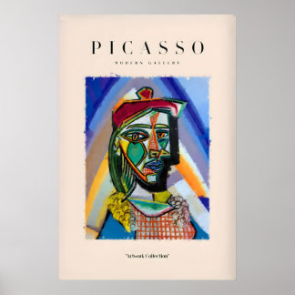 Retrato Abstrato de Busto de Picasso Impressão Col