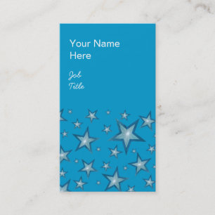 Retrato azul cartão de visita azul Estrelas