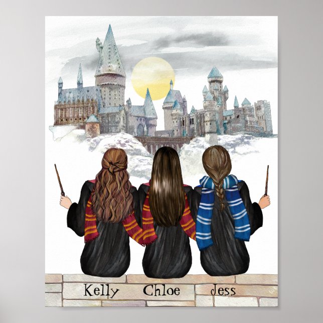 Retrato BFF do Assistente Personalizado, Poster da (Frente)