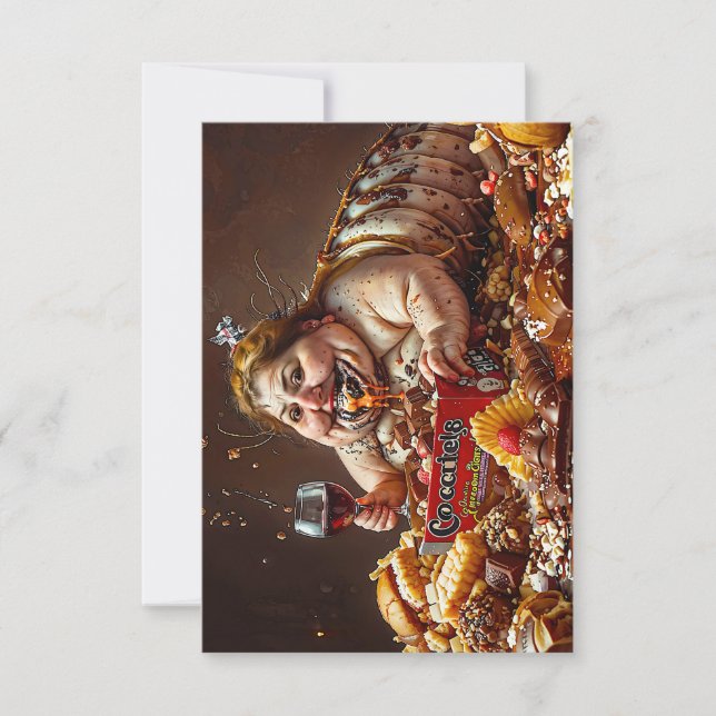 Retrato Colorido "Rainha do Decaimento Glutônico" (Frente)