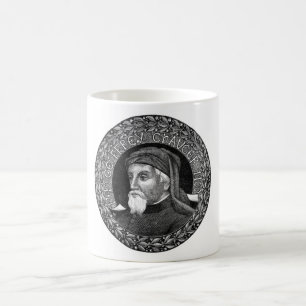 Retrato da caneca de Geoffrey Chaucer