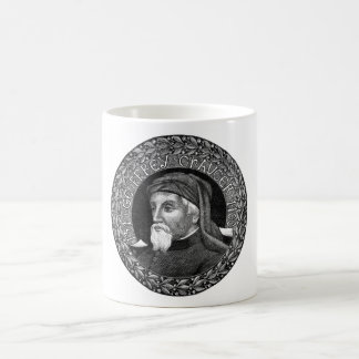 Retrato da caneca de Geoffrey Chaucer