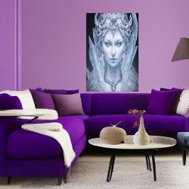 Retrato da Deusa do gelo | AI Art Poster