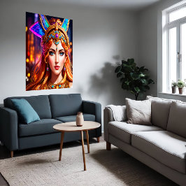 Retrato da Deusa Grega Hera | AI Art Poster