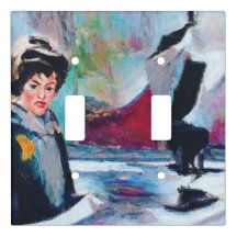 Retrato da Mulher Vintage com fundo de Abstrato