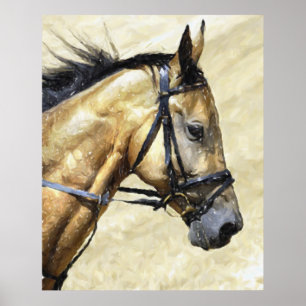 Retrato de Akhal-Teke Horse Poster