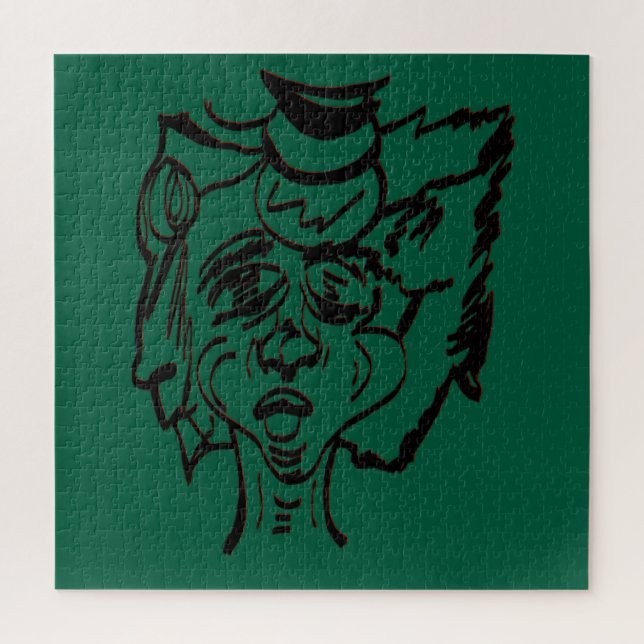 Retrato de Arte de Dualidade Quebra-Cabeça (Vertical)