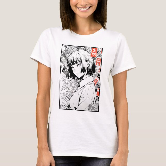 Retrato de Arte Manga T-Shirt (Frente)