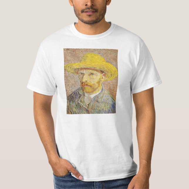 Retrato de auto de Van Gogh com o t-shirt do (Frente)