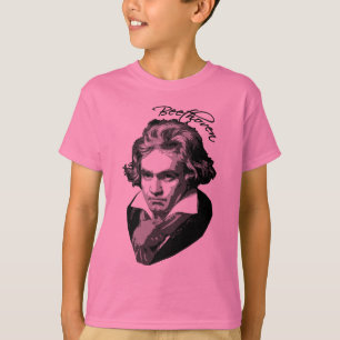 Retrato de Beethoven em camisas de T, canecas,