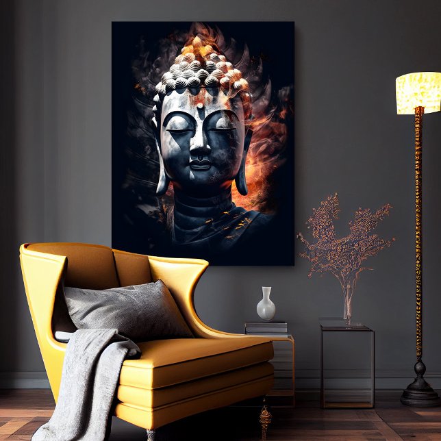 Retrato de Buda | Poster de Arte Digital (Portrait of Buddha | Digital Art Poster)