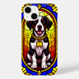 Retrato de Cachorro em Obra de Arte em Vidro Pinta