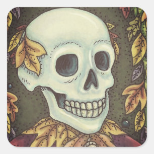RETRATO DE ESQUELETO, FOLHA DE ADESIVOS DE HALLOWE