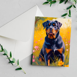 Retrato de Estimação de Cachorro Rottweiler em Car