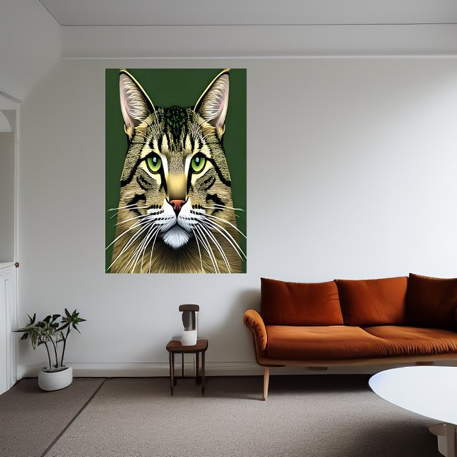 Retrato de gato adorável | AI Art Poster (Criador carregado)