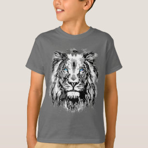 Retrato De Leão De cinza - Camisa T De Leão De Boy