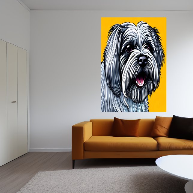 Retrato de Lhasa Apso | AI Art Poster (Criador carregado)