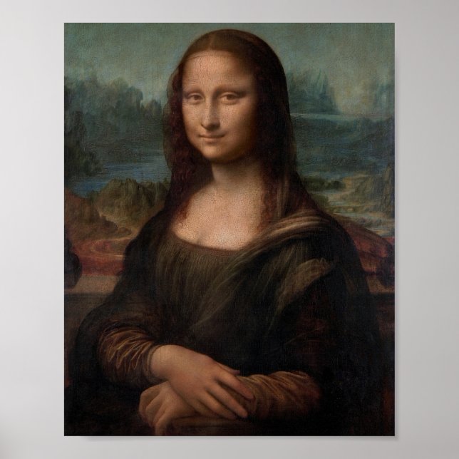Retrato de Mona Lisa, de Leonardo da Vinci, Poster (Frente)