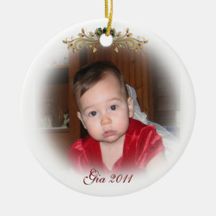 Retrato de perda de enfeites de natal para fotogra