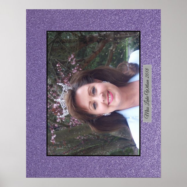 Retrato de Poster com brilho personalizado da Miss (Frente)