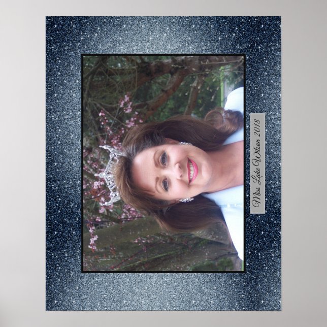 Retrato de Poster com brilho personalizado da Miss (Frente)