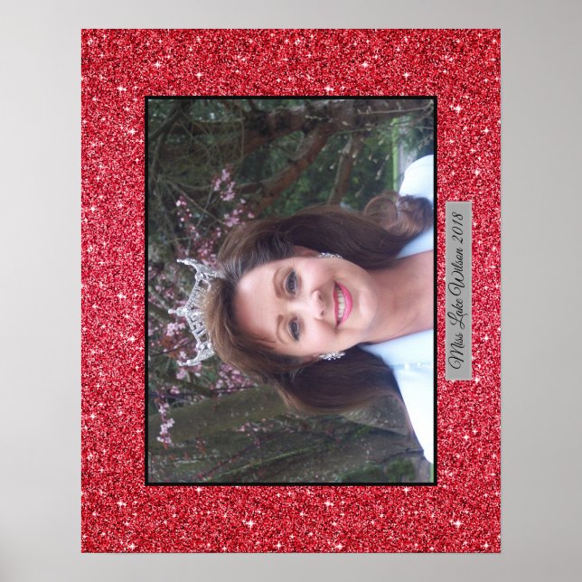 Retrato de Poster com brilho personalizado da Miss (Frente)