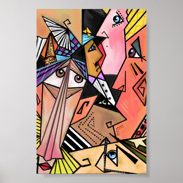 Retrato de Poster de abstrato de de Moods (Frente)