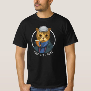 Retrato de um Detetive Cat T-Shirt