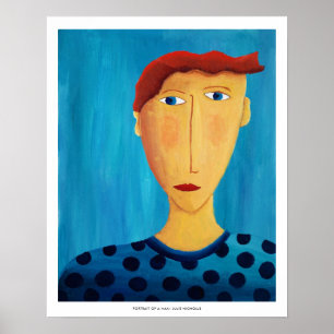 Retrato de um Homem Impressão de Arte de Pintura C