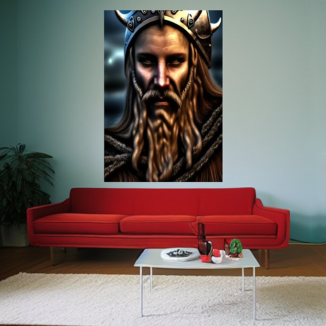 Retrato de um viking sueco | AI Art Poster (Criador carregado)