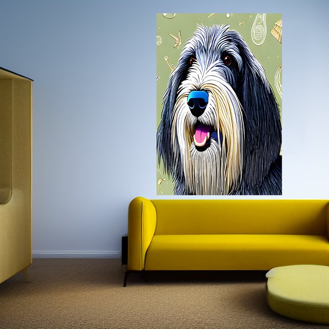 Retrato de uma Collie com Manteiga | AI Art Poster (Criador carregado)