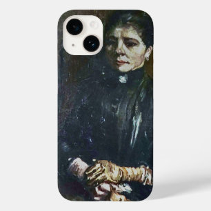 Retrato de uma mulher sentada numa pintura Van Gog