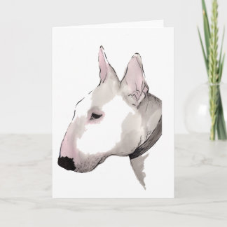retrato do cartão de bull terrier do inglês