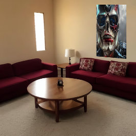 Retrato do crânio do morto | AI Art Poster